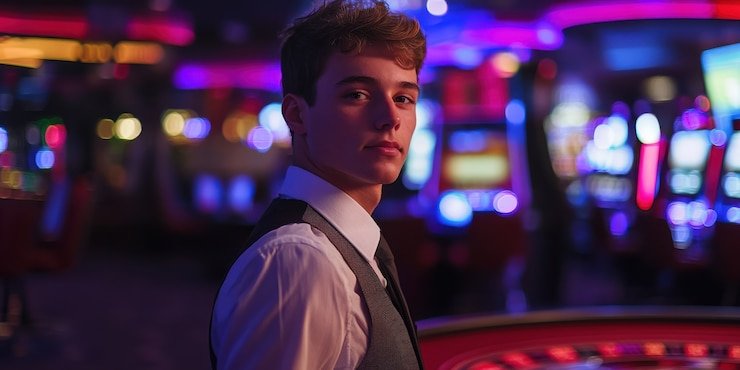 Contoh split dengan taruhan gratis dalam Free Bet Blackjack